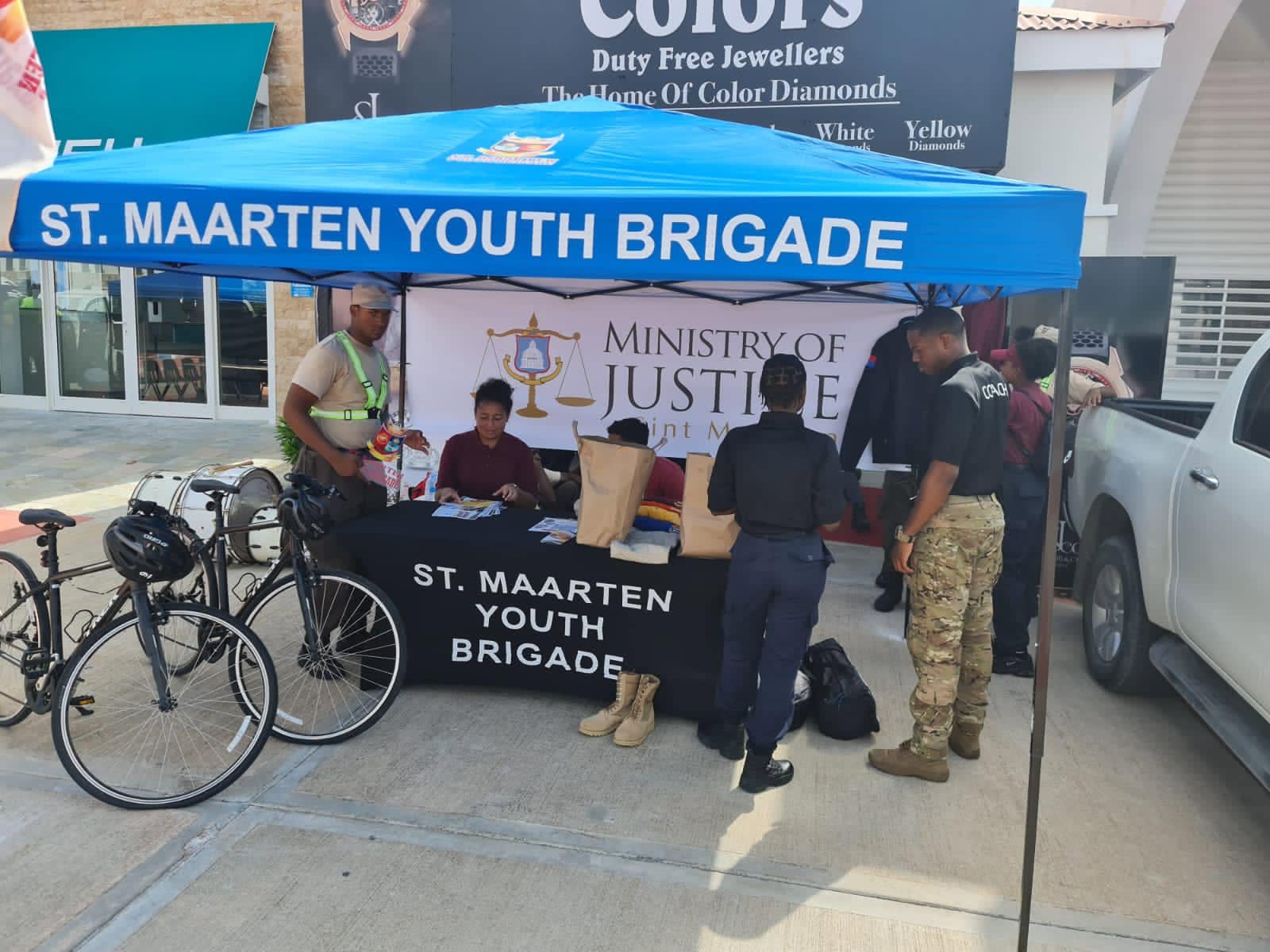 PSA members engaging with residents during a community outreach event